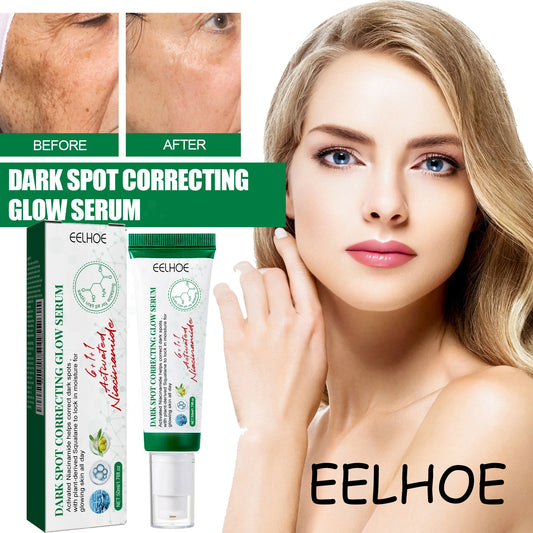 EELHOE Face Glowing Serum Daily Dark Spot Corrector Brightening Skin Tone Reduce Dullness Moisturizing Smoothing Face Serum