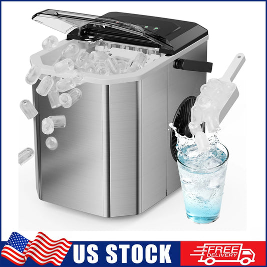 Smart Countertop Ice Makers, Portable Ice Maker Machine with Self-Cleaning, 6 Mins 9 Bullet Ice, 26lbs/24Hrs, for Home Camping