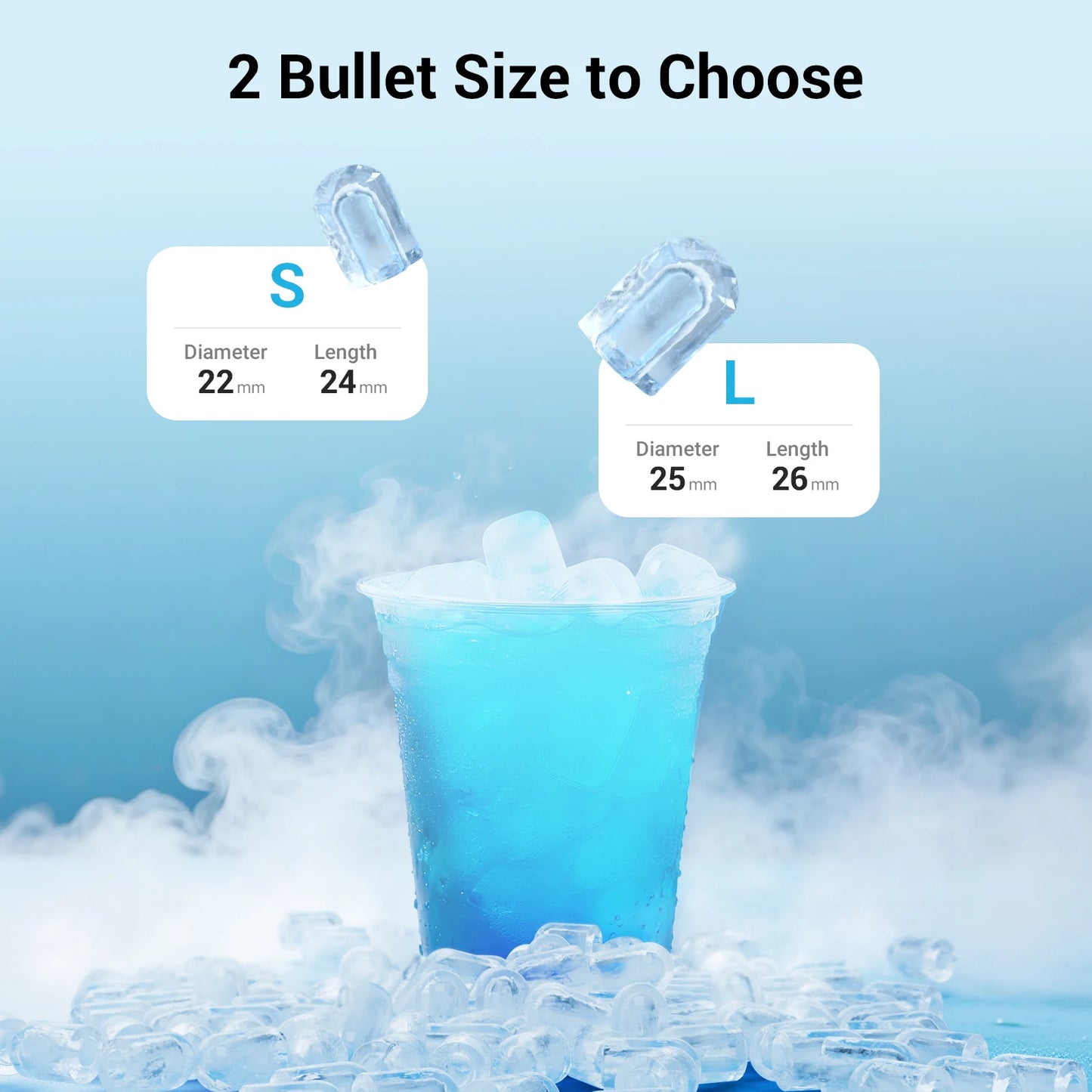 Smart Countertop Ice Makers, Portable Ice Maker Machine with Self-Cleaning, 6 Mins 9 Bullet Ice, 26lbs/24Hrs, for Home Camping