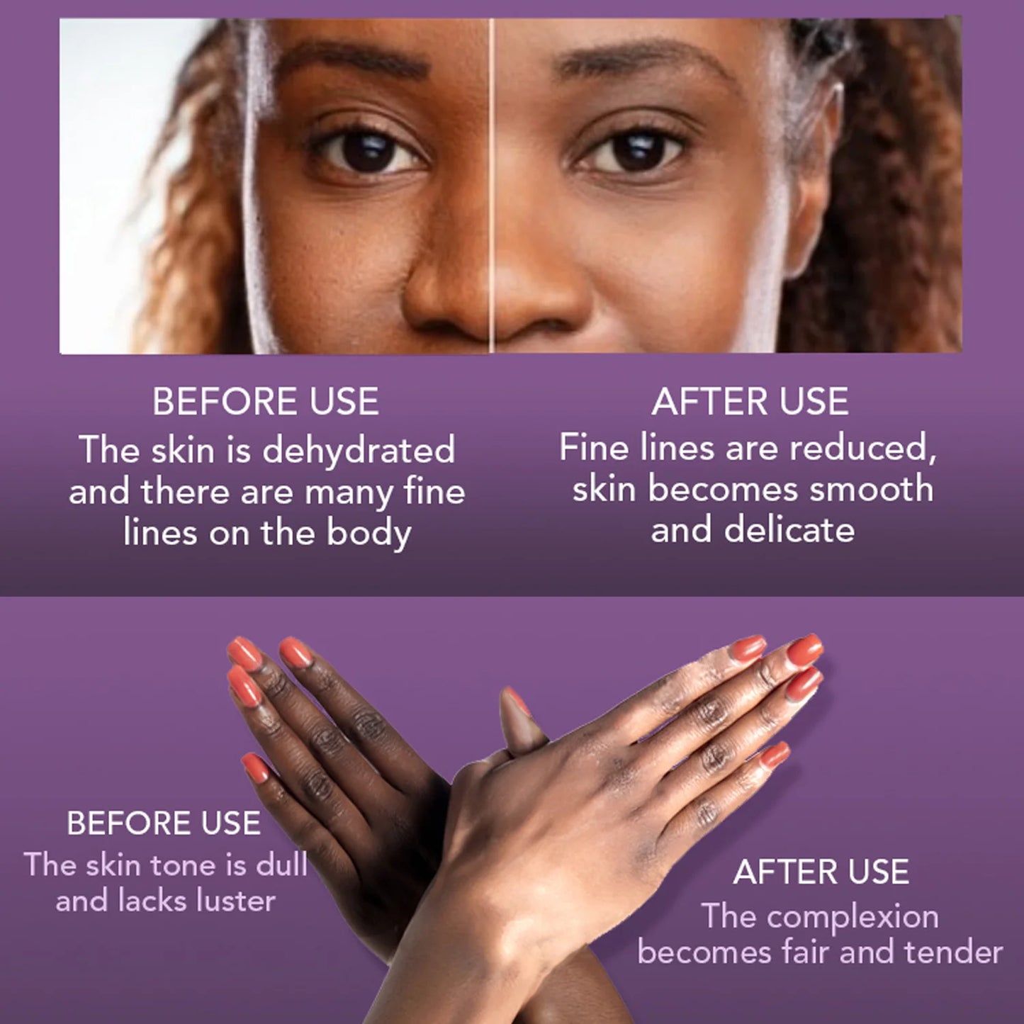 AILKE Whitening Body Lotion, Reduce Dark Spots, Even Skin Tone, With Collagen And Natural Carrot Oil, Skin Moisturizer, 500ml