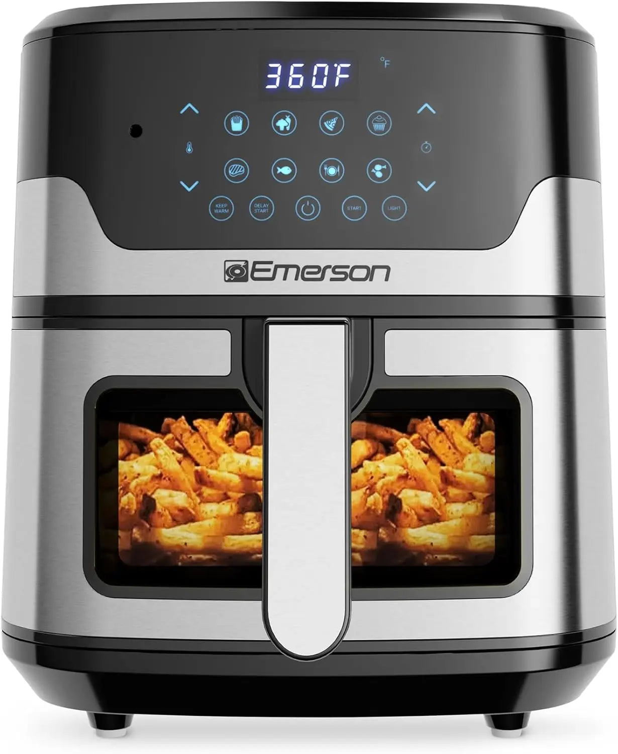 5.3QT 6-in-1 Air Fryer with Voice Control, No Internet Needed, Nonstick Basket, 1500W for Frying, Baking, Reheating