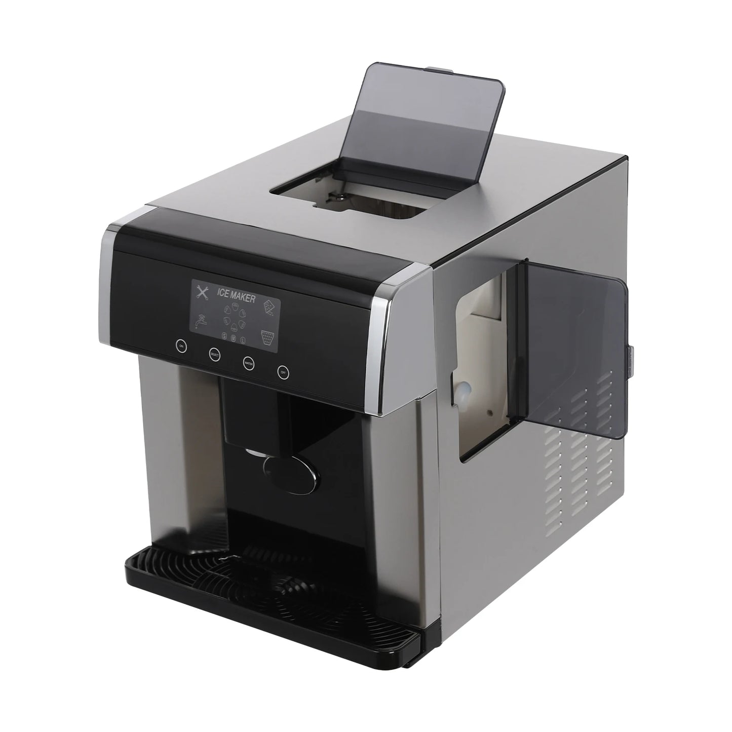 2-in-1 Ice Water Maker, Countertop Ice Maker Dispenser, 110V Electric Ice Dispenser, for Home, Office, Cafe, 1.32lbs Ice Storage