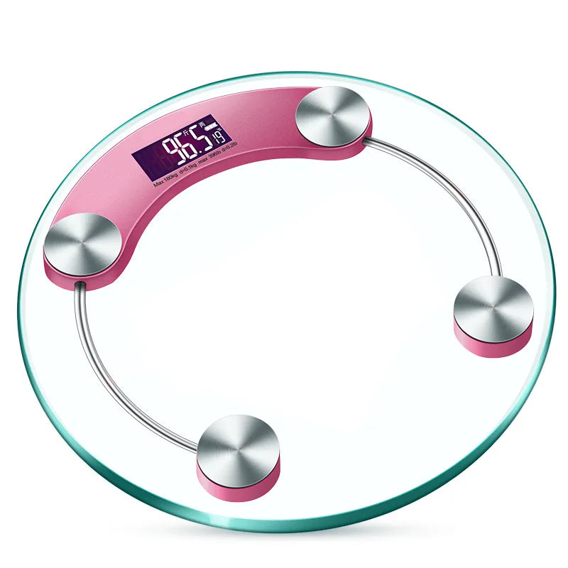 LCD Display High-Definition Digital Scale Round Shape Bathroom Body Weight Scale 0.2-180KG Precision Floor Electronic Scales