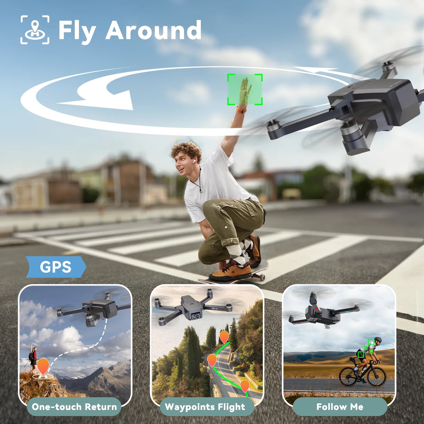 TT36 GPS RC Drone With 4K Camera 5GHz WIFI FPV Optical Flow Positioning Quadcopter Brushless Motor Remoted Control Drones C0