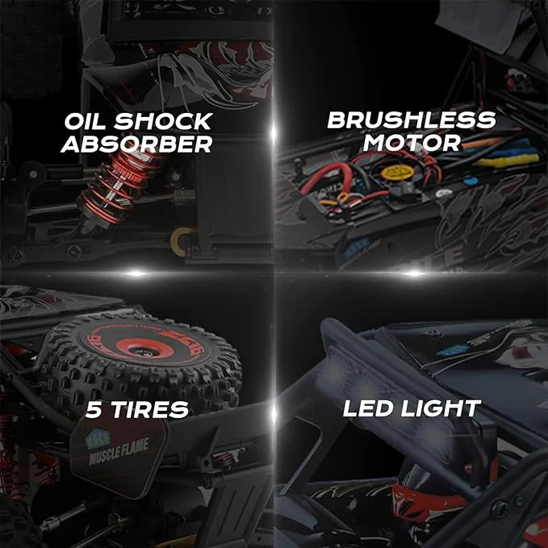 WLtoys 124016(V2) Fast RC Car, 1/12 Brushless RC Car with Independent ESC for Adults, 75km/h, Suitable for Outdoors and Gifts