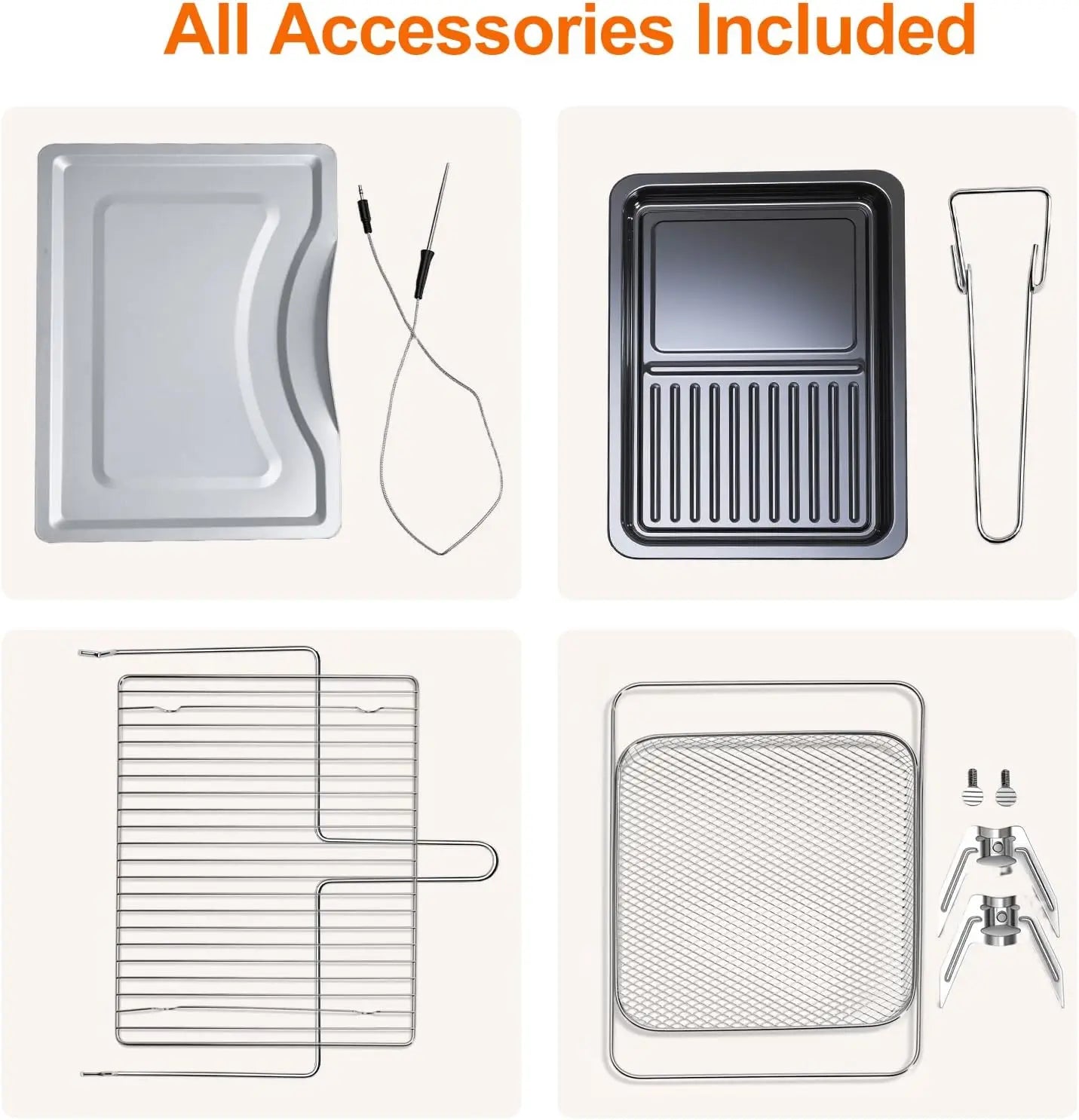 Air Fryer Toaster Oven Combo Dual Door, 29.6QT Oven Countertop 12 Functions in 1