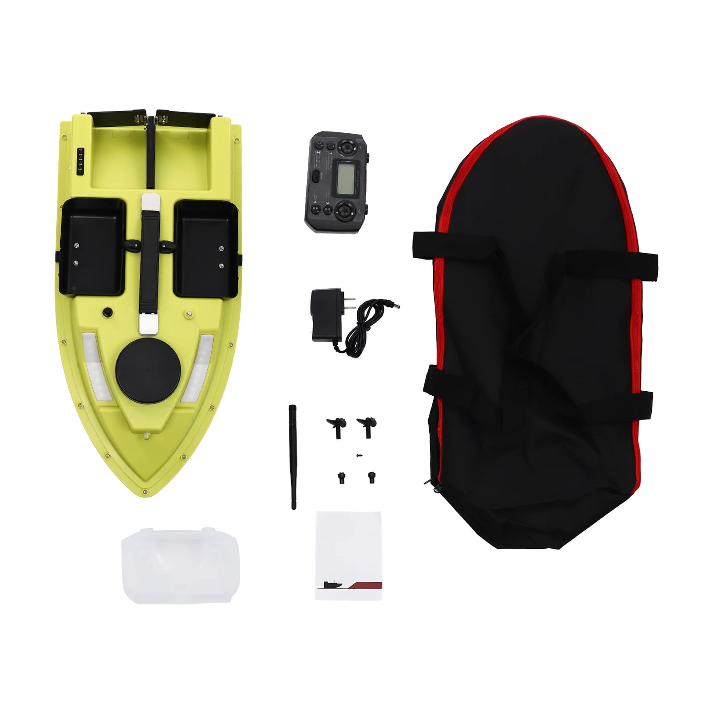 40W Remote Control Fishing Boat, 500m GPS Location, Waterproof ABS,4 Compartment Capacity,Powerful Motor for Long-Range Fishing