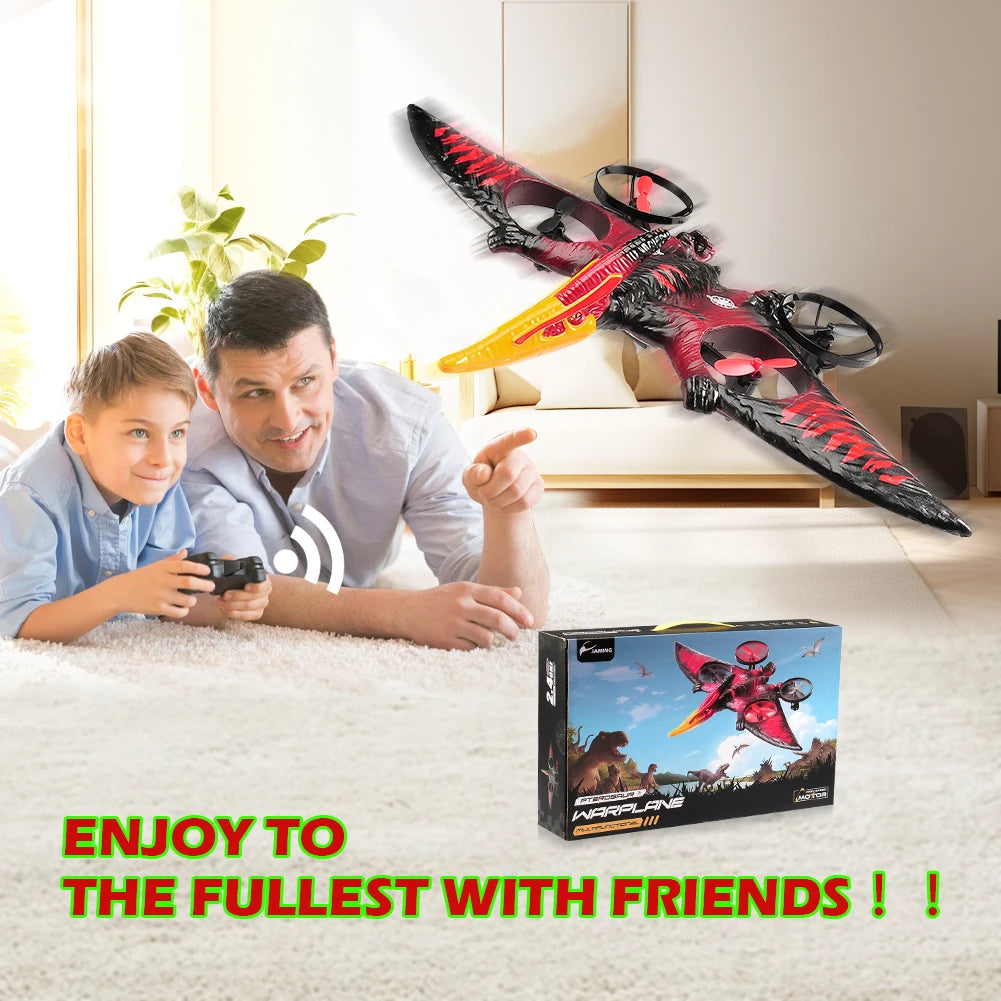 Pterosaur RC Plane 2.4G 6-Axis Gyro Remote Control Airplane EPP Foam RC Aircraft RC Glider Flying Toys for Kids & Beginners