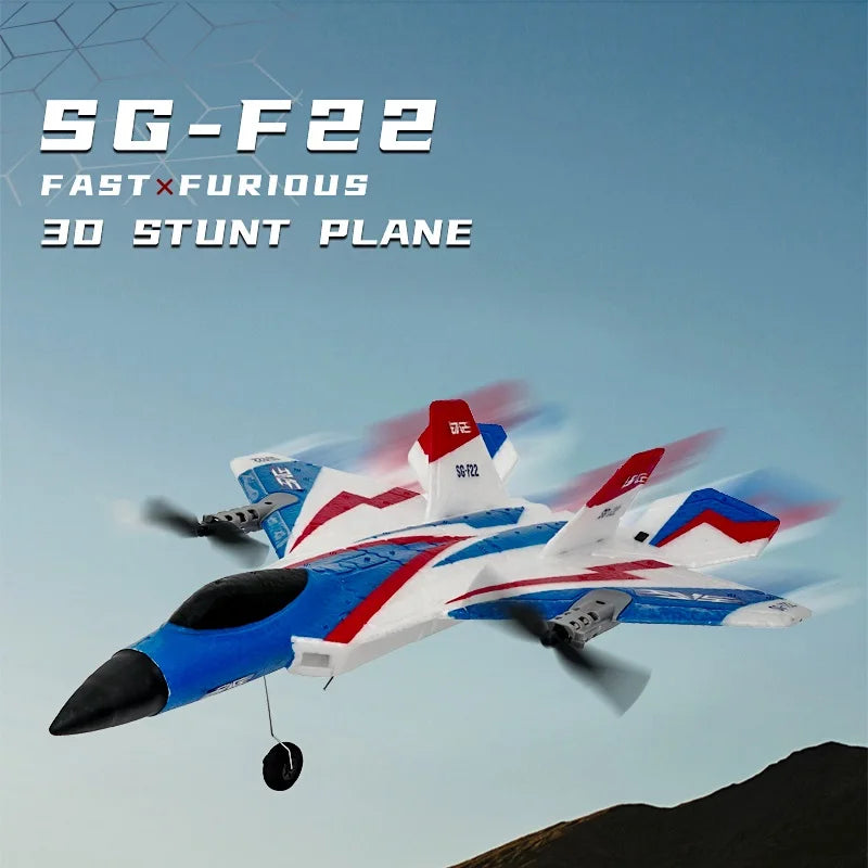 F22 RC Fighter 4CH 2.4G Remote Control Glider Airplane 3D Stunt Plane Model Electric Rc Aircraft Toys For Children Adults