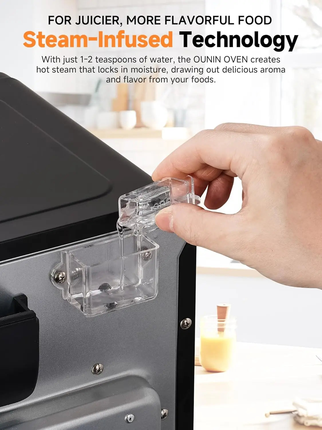 12L Compact Air Fryer & Toaster Oven with Steam Infusion, Fast Preheat, Bake, Grill, Broil Options