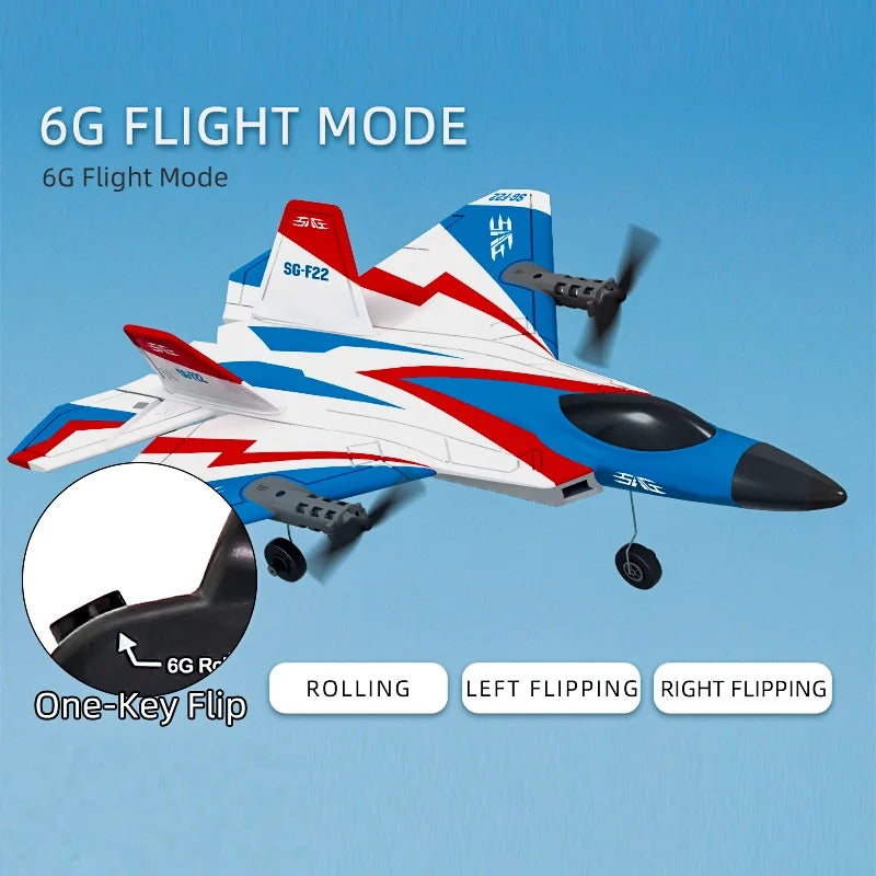 F22 RC Fighter 4CH 2.4G Remote Control Glider Airplane 3D Stunt Plane Model Electric Rc Aircraft Toys For Children Adults