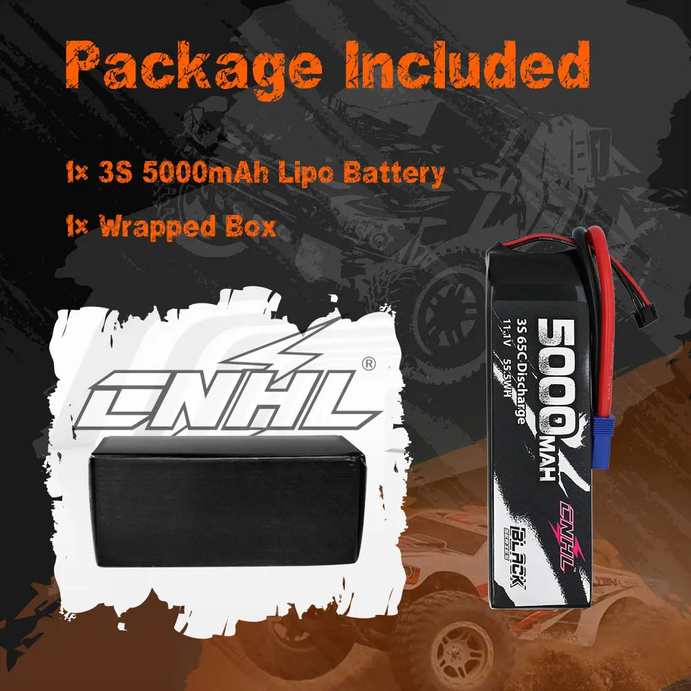 CNHL Lipo Battery 3S 4S 6S 11.1V 14.8V 22.2V 5000mAh 65C with EC5 XT90 Plug For RC Car Truck Aircraft Helicopter Airplane Boat