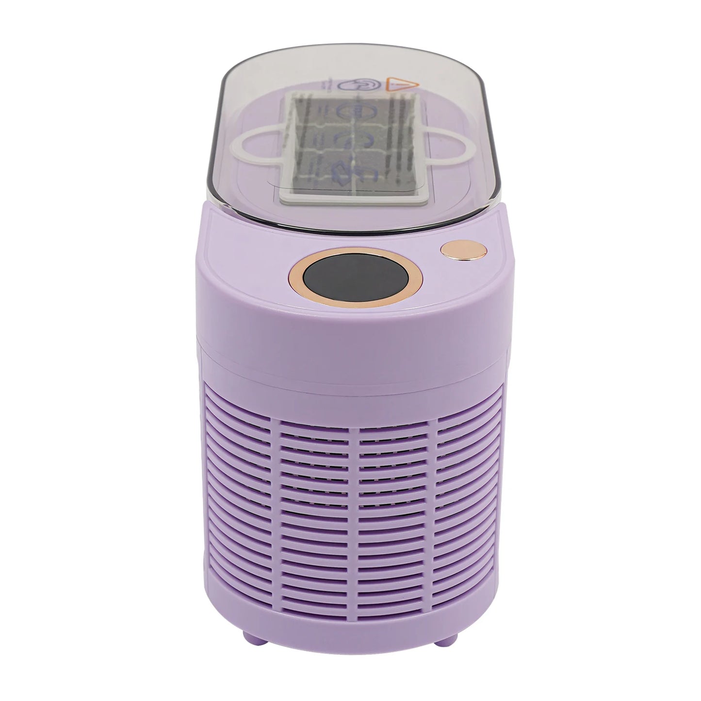 120W Mini Countertop Ice Maker, Compact Ice Machine for Home/Car/Travel White/Purple