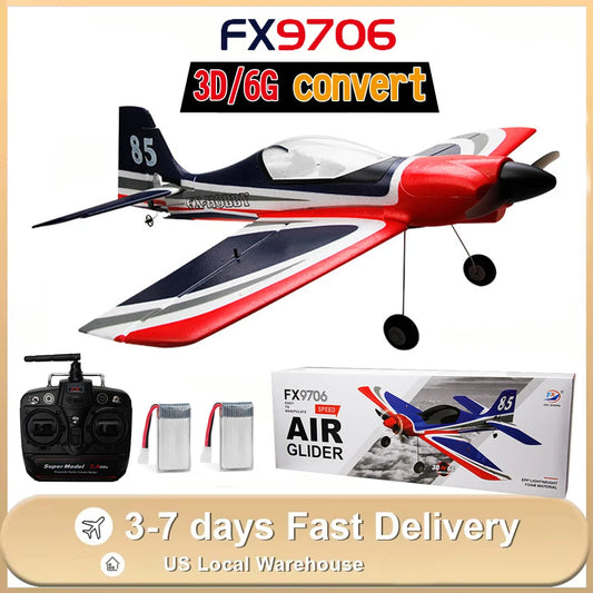 5CH FX9706 RC Plane 580MM Fixed Wing Glider 3D/6G Remote Control Aircraft 2.4G Brushless Motor Fighter Model Toys for Children
