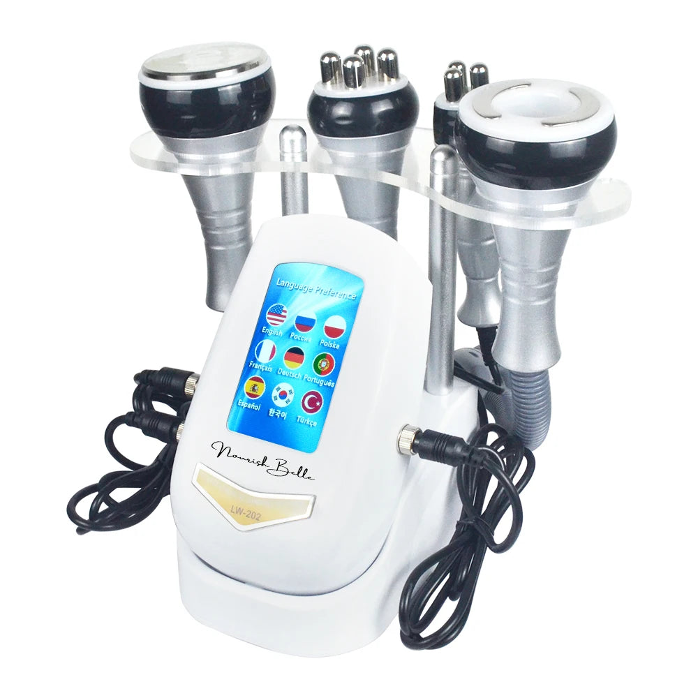 4 IN 140K Cavitation Ultrasonic Body Slimming Machine  Beauty Device Facial Massager Skin Tighten Face Lifting Vacuum Suction