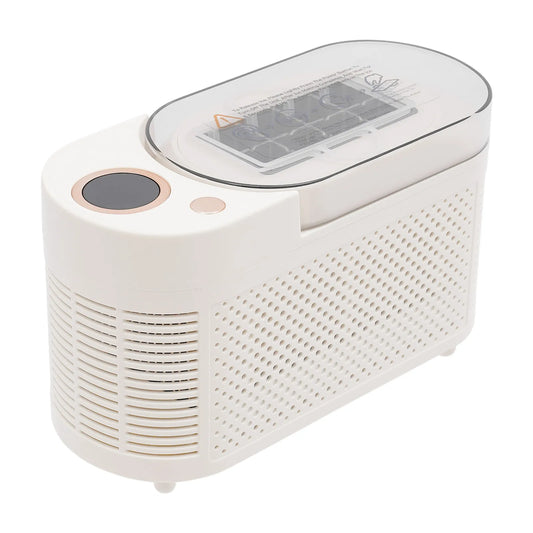 120W Mini Countertop Ice Maker, Compact Ice Machine for Home/Car/Travel White/Purple