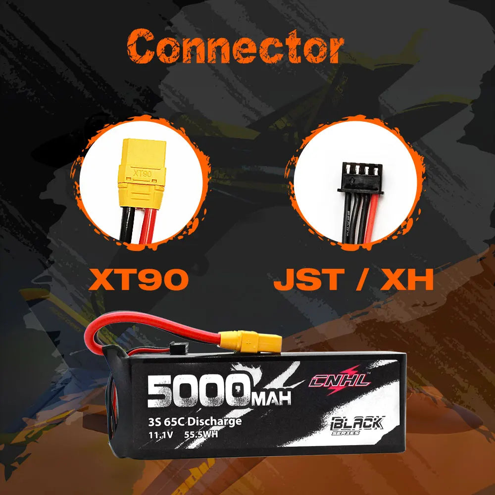 CNHL Lipo Battery 3S 4S 6S 11.1V 14.8V 22.2V 5000mAh 65C with EC5 XT90 Plug For RC Car Truck Aircraft Helicopter Airplane Boat