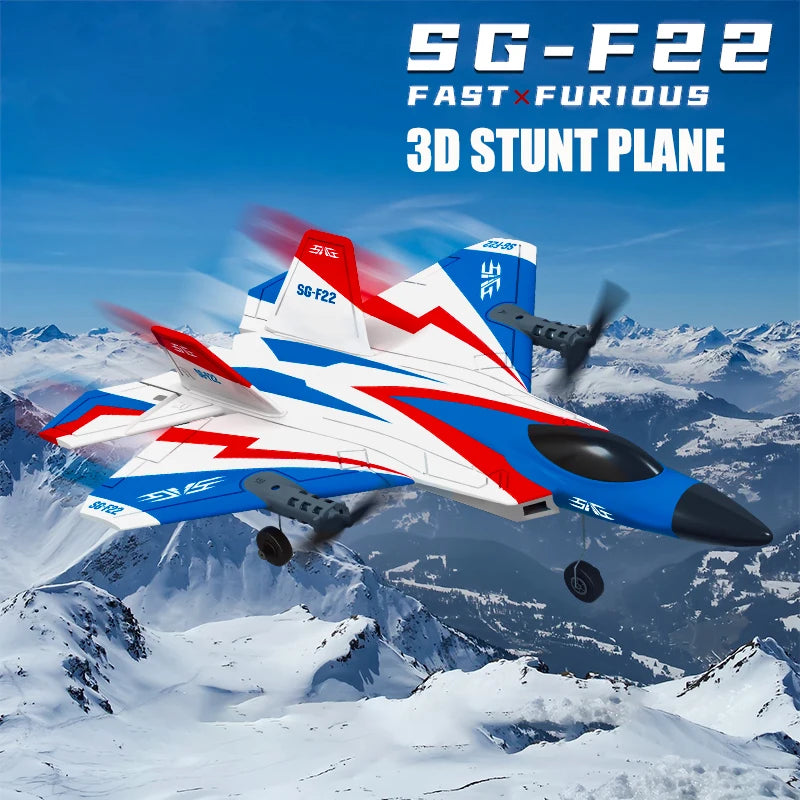 F22 RC Fighter 4CH 2.4G Remote Control Glider Airplane 3D Stunt Plane Model Electric Rc Aircraft Toys For Children Adults