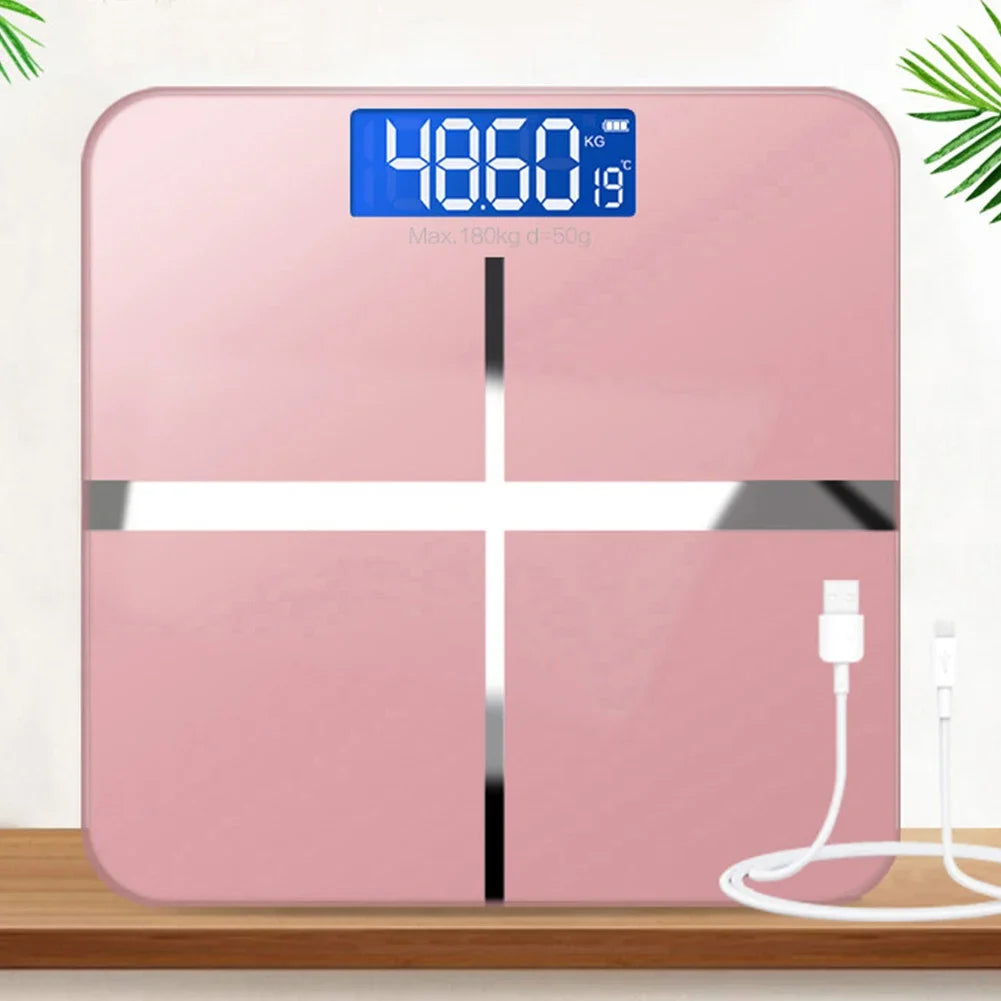 Precision Electronic Weight Scale – Smart LED Display, Rechargeable for Home/Office