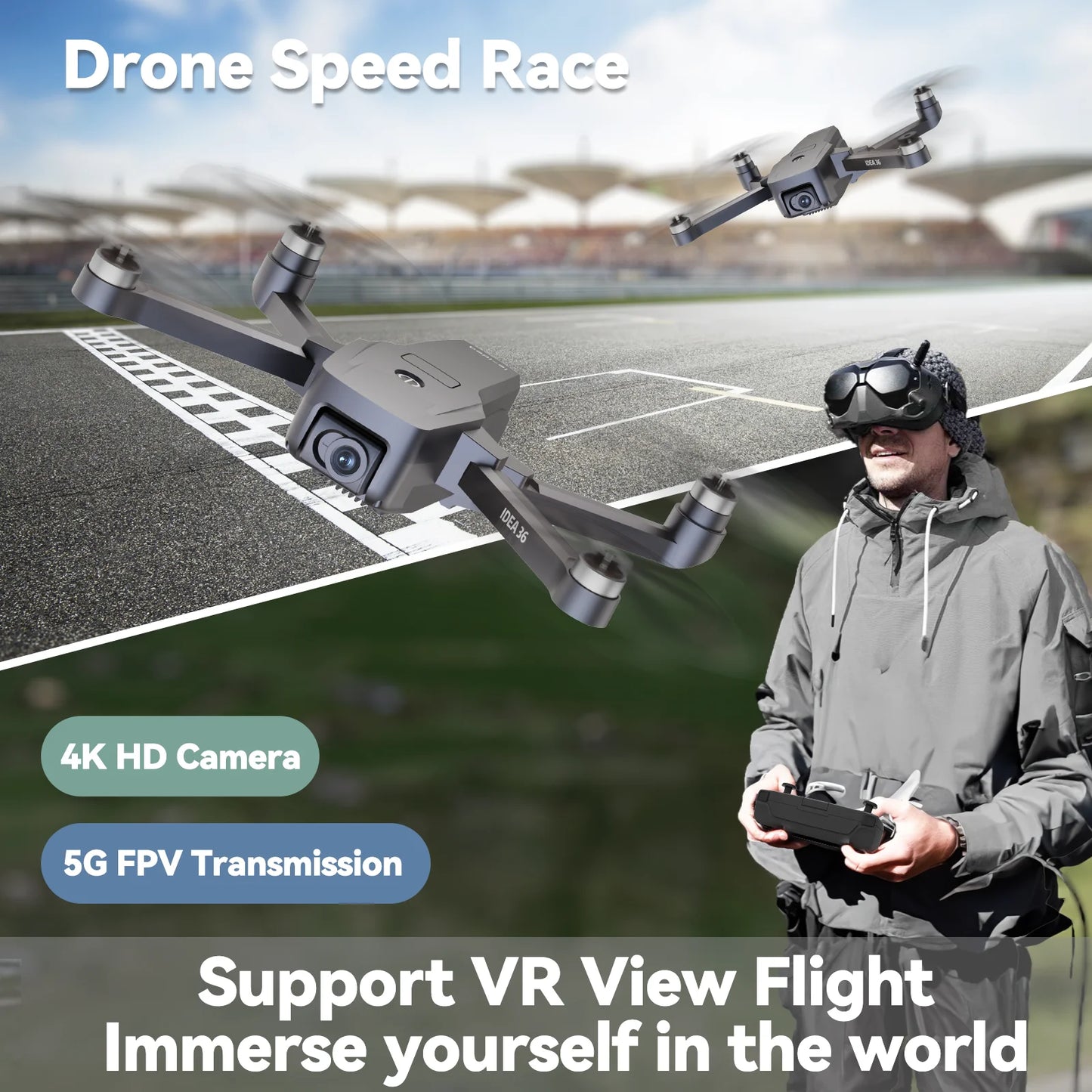 TT36 GPS RC Drone With 4K Camera 5GHz WIFI FPV Optical Flow Positioning Quadcopter Brushless Motor Remoted Control Drones C0